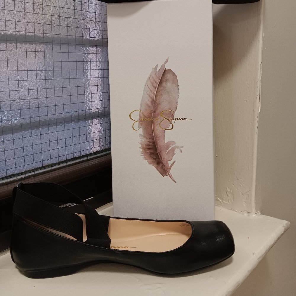 Jessica Simpson leather ballet flats